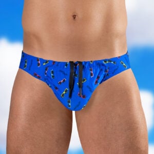 Custom Pouch Swim Bikini - Blue/Summer - Image 1