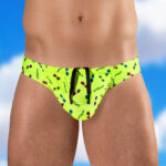 Custom Pouch Swim Bikini - Yellow/Sunglasses - Image 1