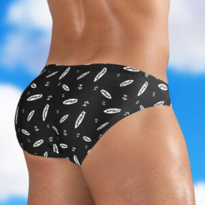 Custom Pouch Swim Bikini - Black/Surfboard - Image 4
